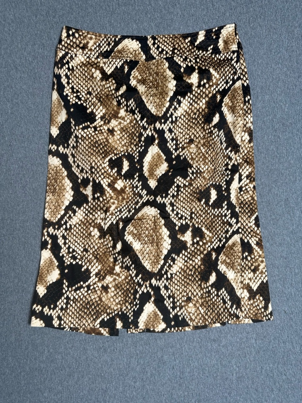 Allison Taylor Snake-Print Midi Skirt in Brown and Black #42SK